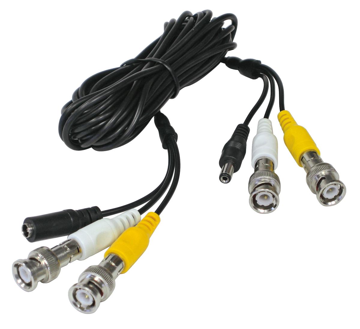 Câble rallonge alimentation caméra fiche bnc 5m