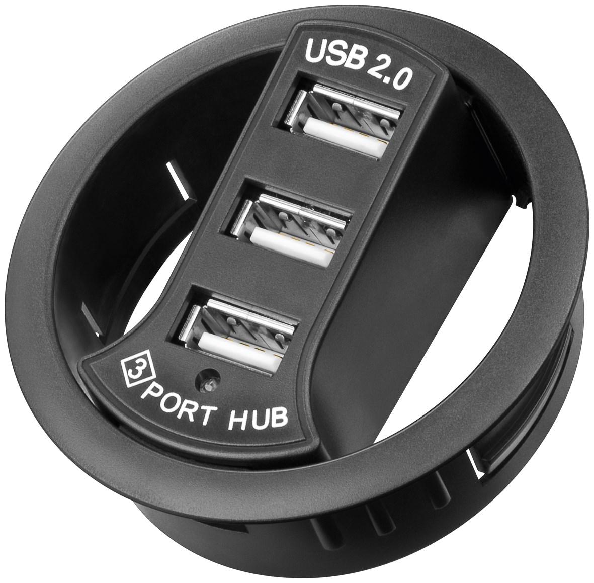 Hub usb 2.0 3 ports encastrable