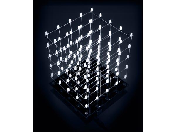 Cube á led 3d - 5 x 5 x 5 (led blanc)