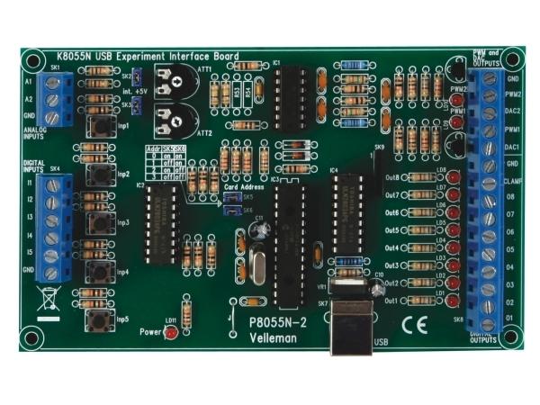 Carte interface usb d'expérimentation