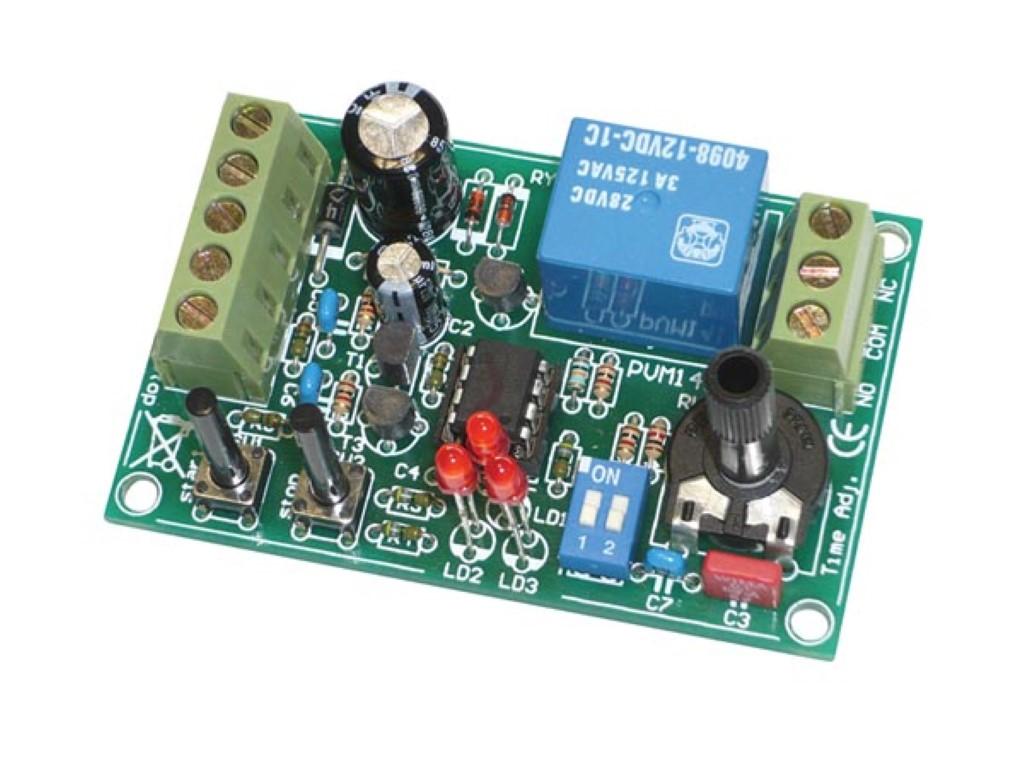 Kit minuterie marche- arrêt (1s - 60h) / 12vdc / 100ma