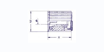 Bouton (gris avec ligne blanche 14mm/3mm) version economique