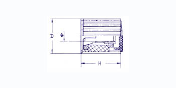 Bouton (noir avec ligne blanche 14mm/4mm) version economique
