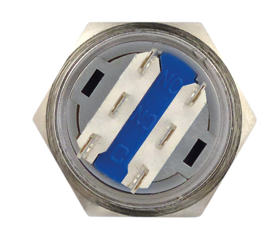 Inter a cle 3 positions 2rt 3a / 250vac d= 19mm cosses a souder