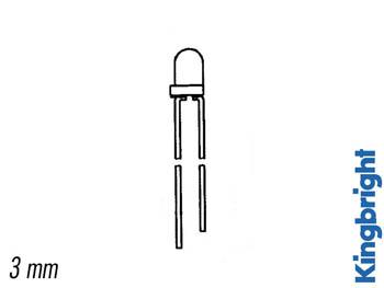 Led clignotante verte diffusante 3mm