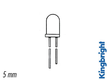 Led bicolore + bipolaire verte/jaune 5mm - blanc diffusant