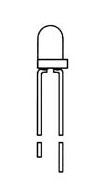 Led standard 3mm - vert diffusant