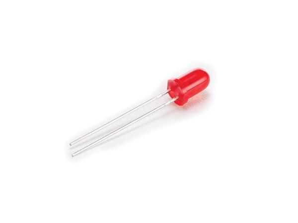 Led standard 5mm - rouge diffusant