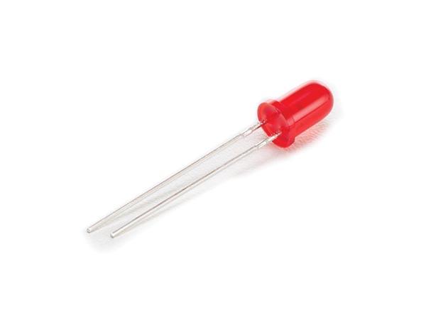 Led standard 5mm - rouge diffusant