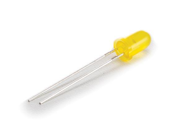 Led standard 5mm - jaune diffusant