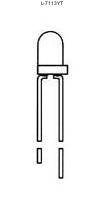 Leds standard 5mm - jaune translucide