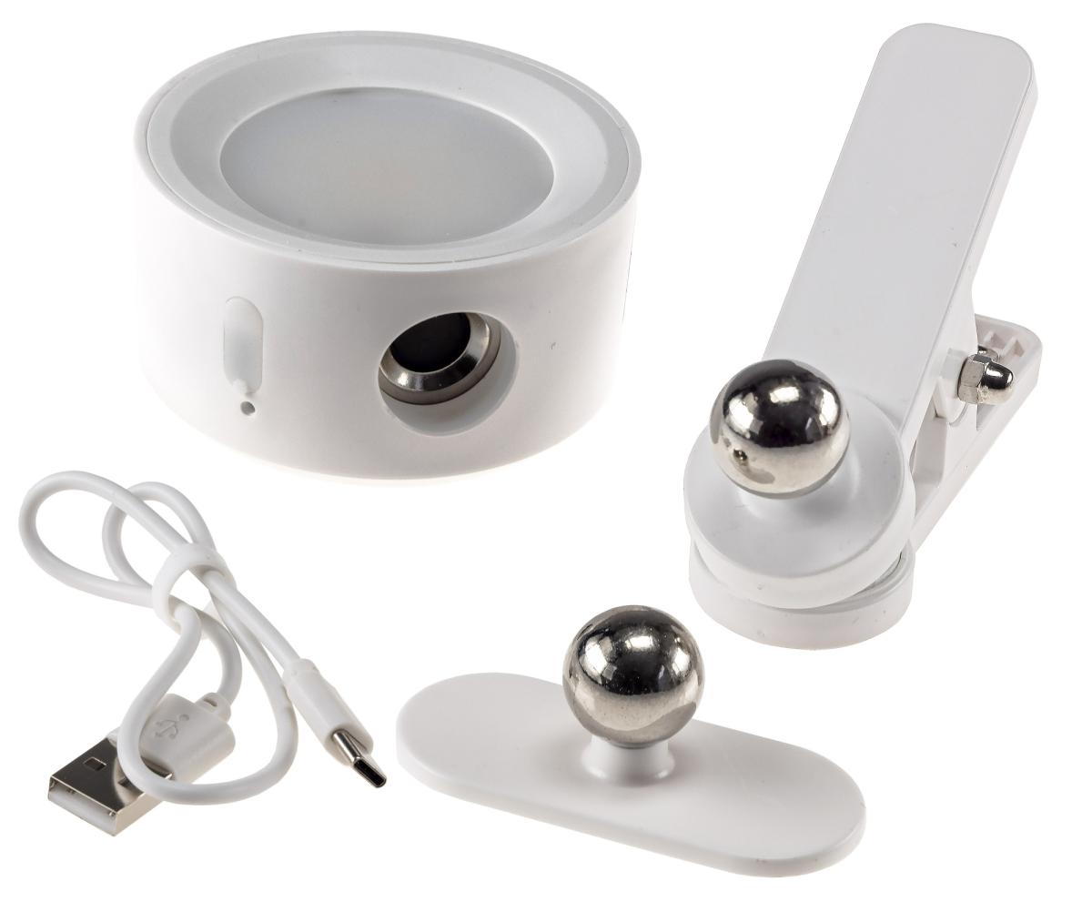 Lampe à pince led rechargeable, intensité variable, température de couleur 3000 k à 6000 k, blanc