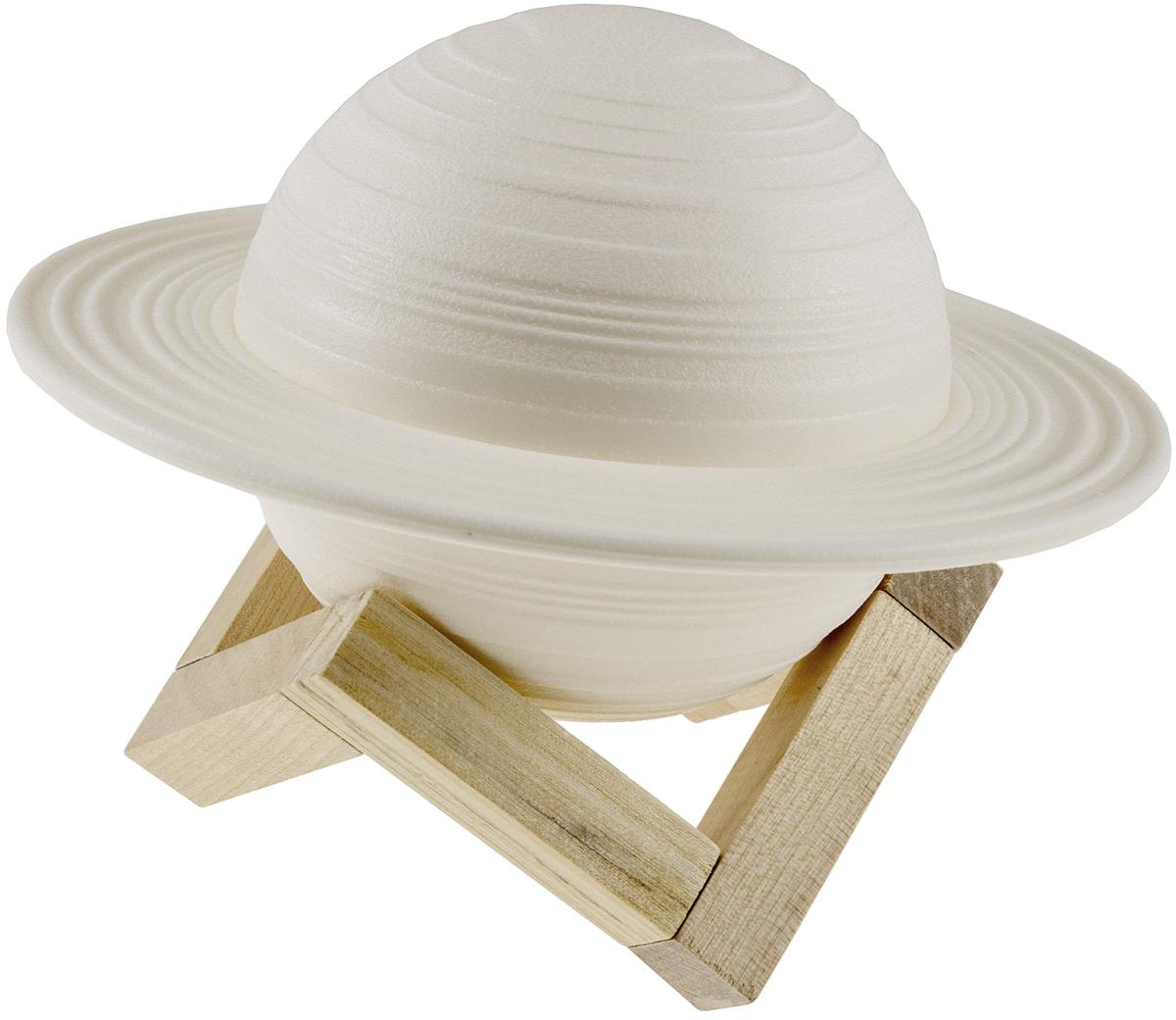Lumière décorative saturne 3d - Ø 15cm - rechargeable - avec télécommande ir 16 couleurs