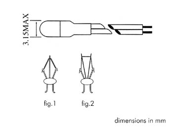 Lampe miniature 3mm - 6v - 30ma