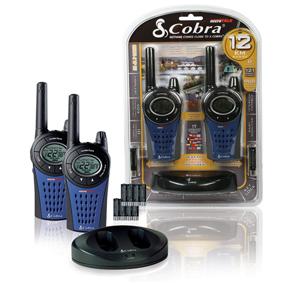Talkie-walkie 8 canaux avec chargeur portee max: 12 kms (la paire) cobra-mt975 c