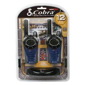 Talkie-walkie 8 canaux avec chargeur portee max: 12 kms (la paire) cobra-mt975 c