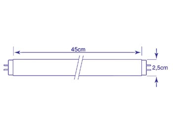 Tube lumiere noire g8 26 x 437mm 15w