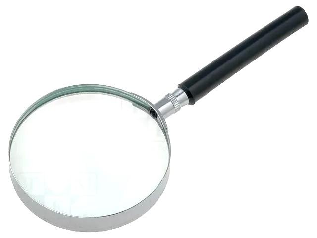 Loupe à main; grossissement x2; lentille: Ø75mm