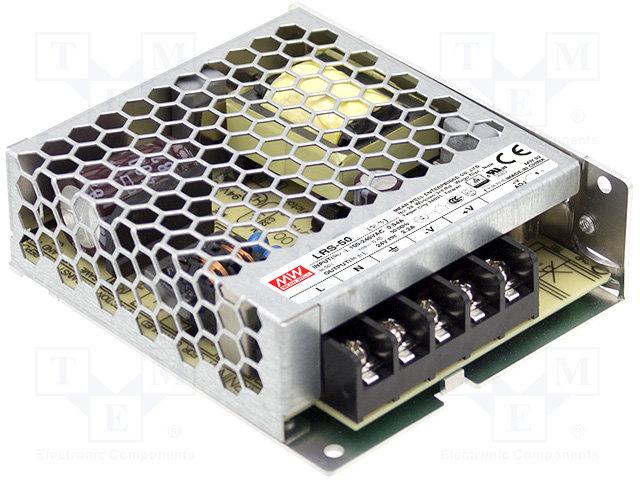 Alimentation à découpage mean well / 12v / 50w / 4.2a / 99x82x30mm (compacte)