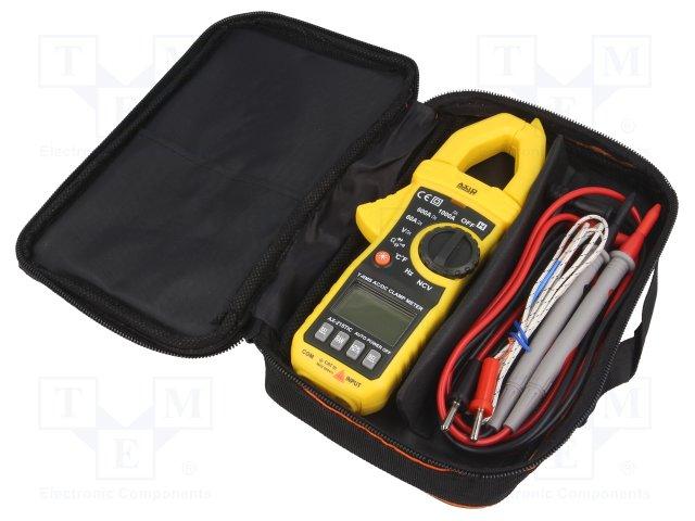 Multimètre numérique :ohmètre /voltmètre/ampèremètre pince :1000a/capacimètre/thermomètre/fréquencemètre-cat3  600v -