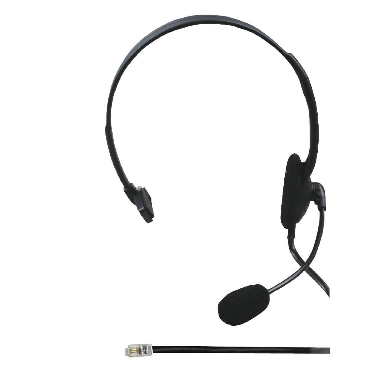 Micro casque multimédia mono connecteur rj11 pour téléphonie fréquence: 20 à 20000hz