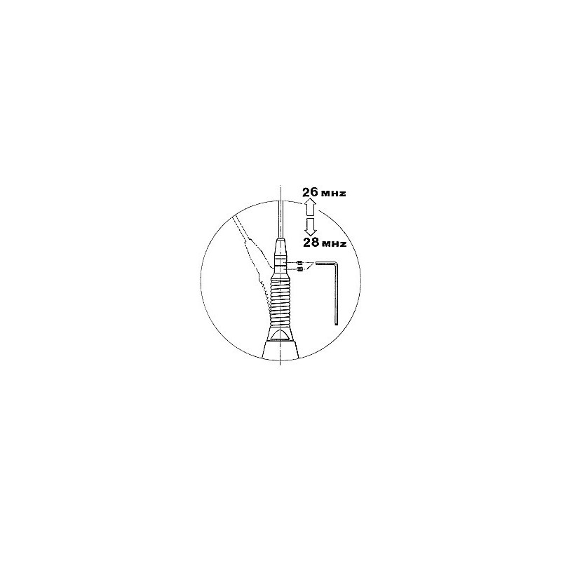 Antenne mobile magnétique /  26?28 mhz réglable /  cb 27mhz /  1600 mm