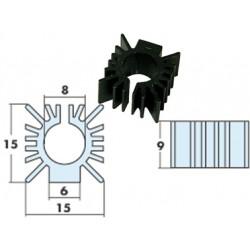 Radiateur to5 - to39 15 x 15 x 9mm rond rth:55°c/w