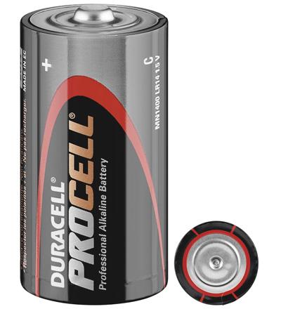 Pile cylindrique alcaline c (r14) high energy duracell pack industriel 10 x pièces