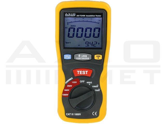 Testeur d'isolement affichage lcd avec bar-graph éclairé gamme : 0.125..../4/40/400/4000mohms cat3 1000v