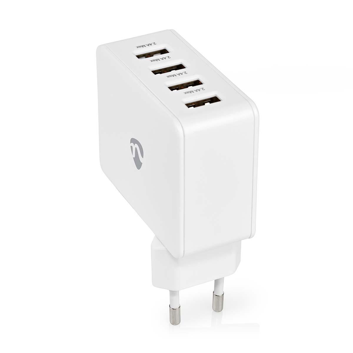Chargeur rapide usb multi-ports x4 (2x 1.0a / 2x 2.4a)