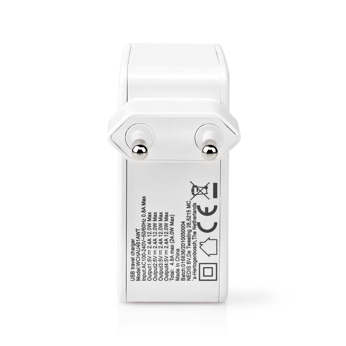 Chargeur rapide usb multi-ports x4 (2x 1.0a / 2x 2.4a)