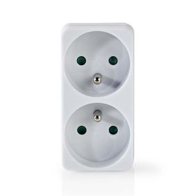 Perel Bloc multiprise avec interrupteur, 3 prises avec terre française (type  E), 2 ports USB, 1.5 m, 3G1.5, usage intérieur, blanc