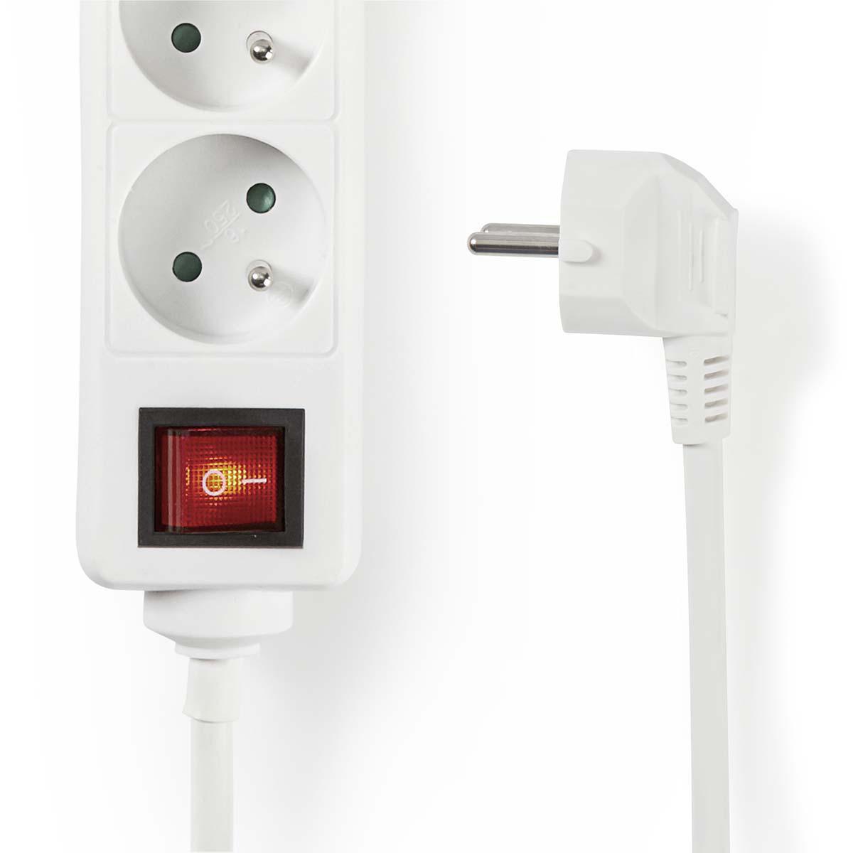 Multiprises électrique 3 prises / 3680w / 16a  / câble 1.5 mètres
