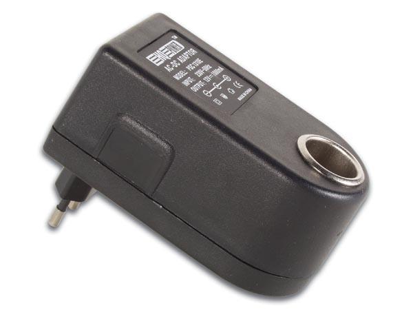 Alimentation 230vca / 12-13.8vcc 800ma sortie prise allume-cigare