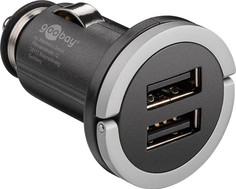 Goobay Chargeur rapide USB 2.4A sur prise allume-cigare (noir