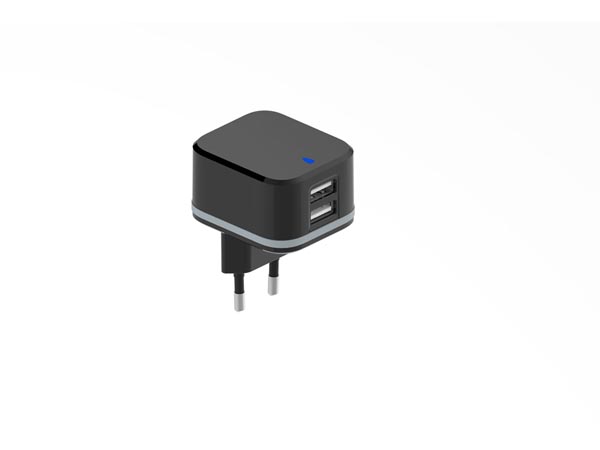 E44-Alimentation - chargeur compact avec 2 connexions usb 5 v