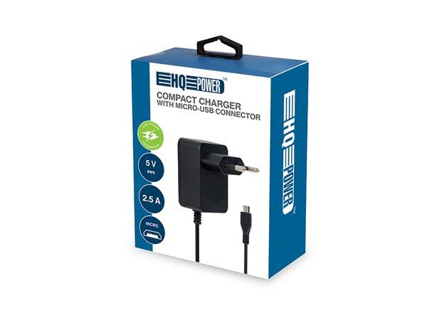 Alimentation compacte avec connexion micro usb - 5 vcc - 2.5 a max. - 12.5 w - noir (idéal raspberry 3)