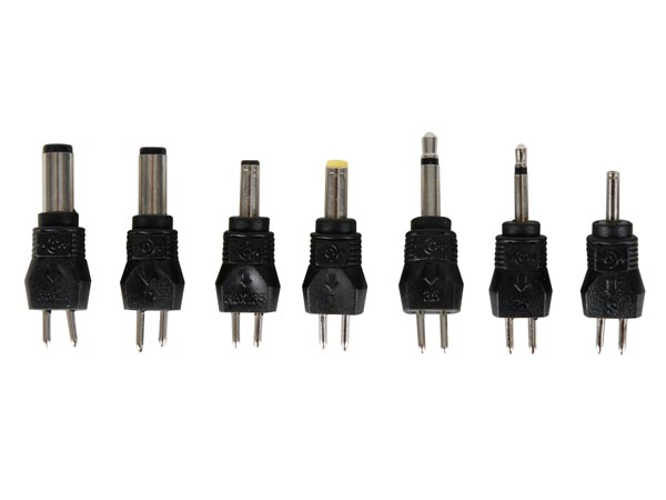 Alimentation 100-240vac / 3/4.5/5/6/7.5/9/12vcc 1000ma avec 7 fiches différentes