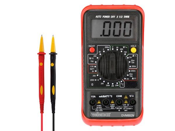 E44-Multimètre numérique - ohmètre /voltmètre/ampèremètre avec