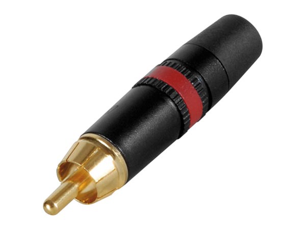 Connecteur rca male bague rouge rean neutrik