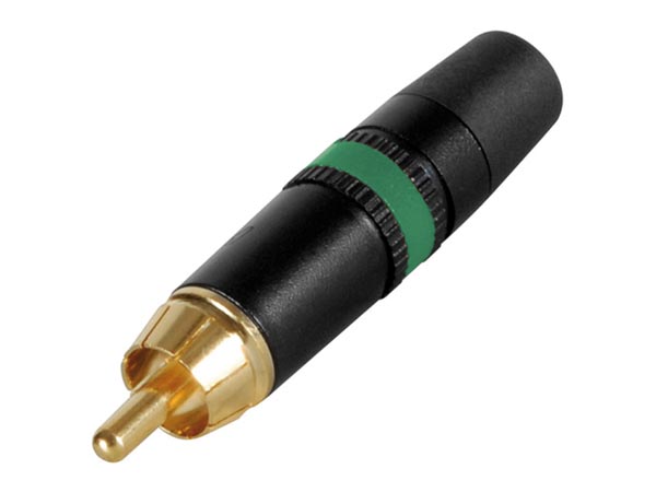 Connecteur rca male bague verte rean neutrik