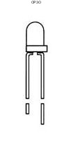 Led; 3mm; orange; 65÷180mcd; 45°; front: convexe; trame: 2,54mm