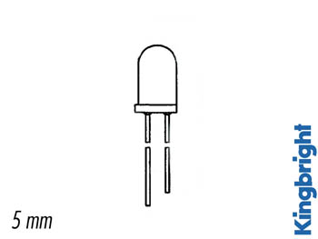 E44-Led clignotante jaune diffusante 5mm 3v à 5v 20ma à 0,50 € (Leds  clignotantes)