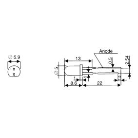 Led 5 mm rouge faible consommation 10ma