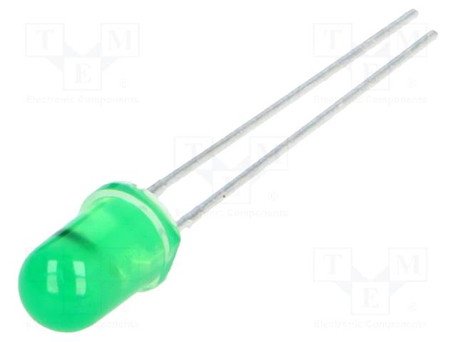 Led 5mm verte clignotante / 5÷82mcd / 3,5v à 14v / 20ma