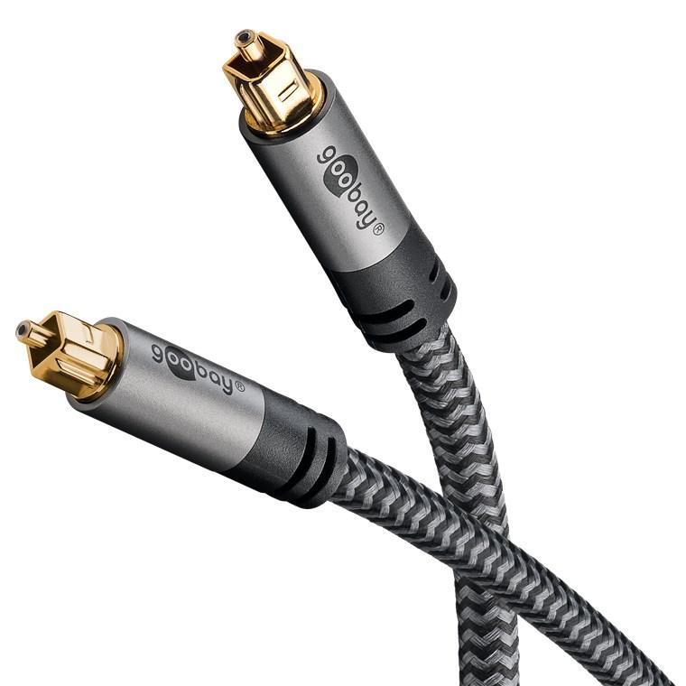 Cable optique audio (spdif) haut de gamme mâle / mâle l=1.00m