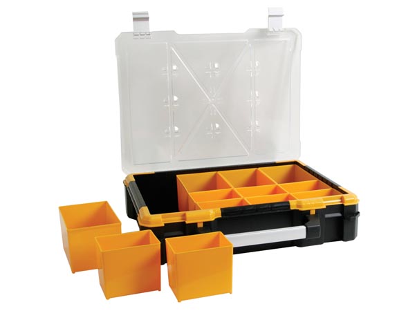 Boîte de rangement en plastique Viso, 9 compartiments amovibles