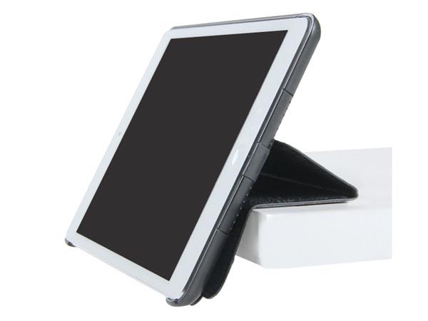 étui avec couverture intelligente et sangle élastique pour apple ipad mini - similcuir noir
