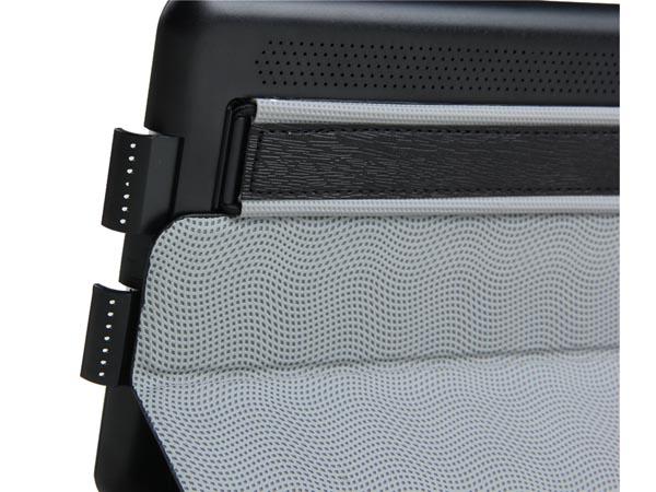étui avec couverture intelligente et sangle élastique pour apple ipad mini - similcuir noir