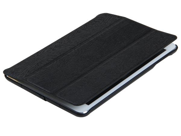étui avec couverture intelligente et sangle élastique pour apple ipad mini - similcuir noir